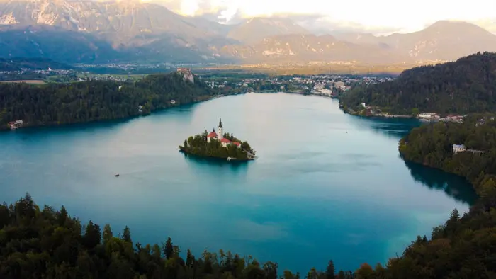 Lago Bled desde las alturas. ruta por eslovenia